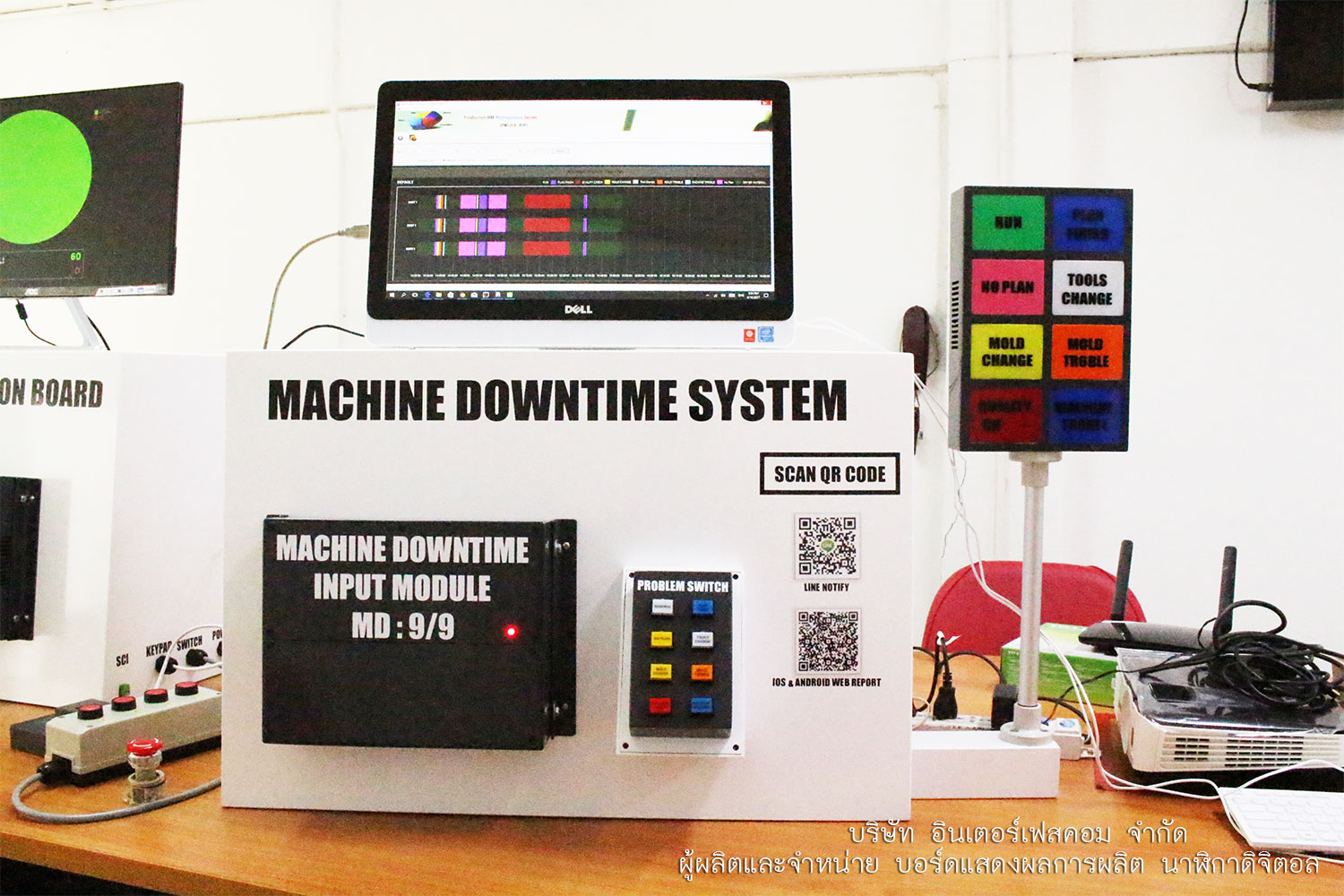 machine downtime system board